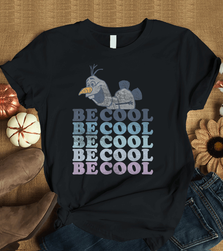 Disney Frozen 2 Olaf Be Cool Word Stack T-Shirt