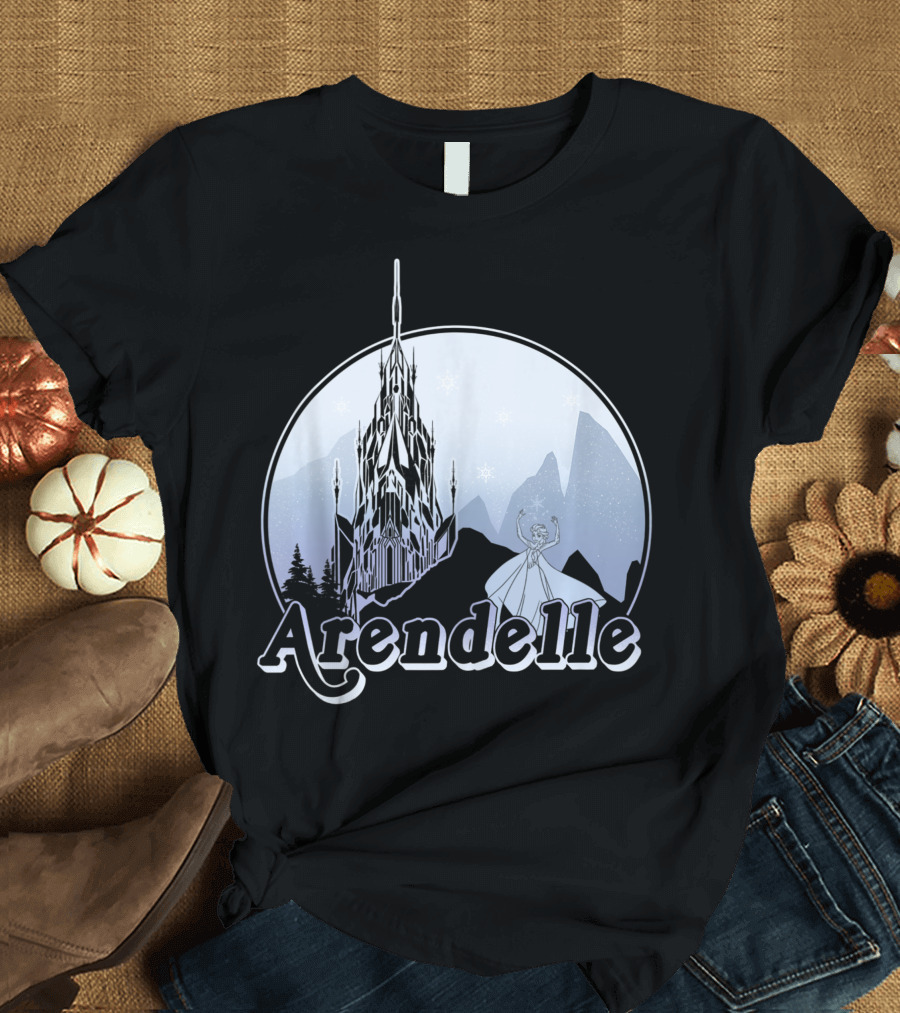 Disney Frozen Arendelle Ice Castle Elsa Snowflakes T-Shirt