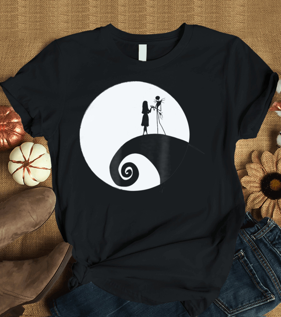 Disney Jack and Sally Moonlit Spiral Scene T-Shirt