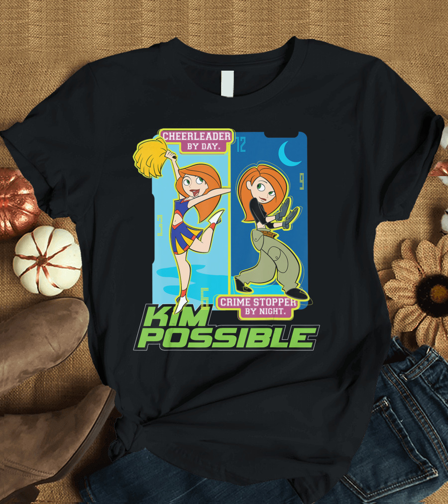 Kim Possible Cheerleader by Day Crime Stopper by Night T-Shirt