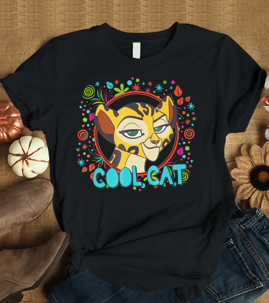 Disney Lion Guard Cool Cat Spirals and Leaves T-Shirt