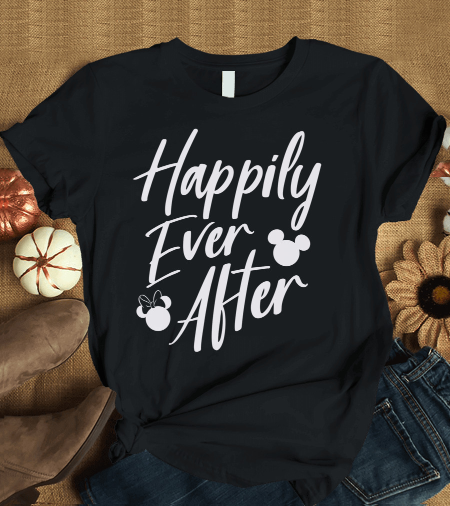 Happily Ever After Disney Mickey and Friends Mickey Minnie Icons T-Shirt
