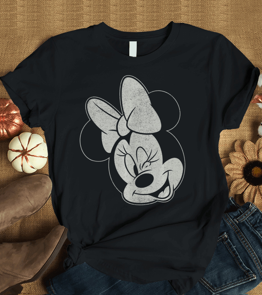 Mickey And Friends Minnie Mouse Winking Disney Vintage Look T-Shirt