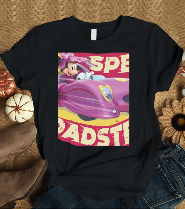 T-Shirt: Mickey and the Roadsters Minnie Speed Racer Car T-Shirt Mickey and the Roadsters Minnie Speed Racer Car T-Shirt