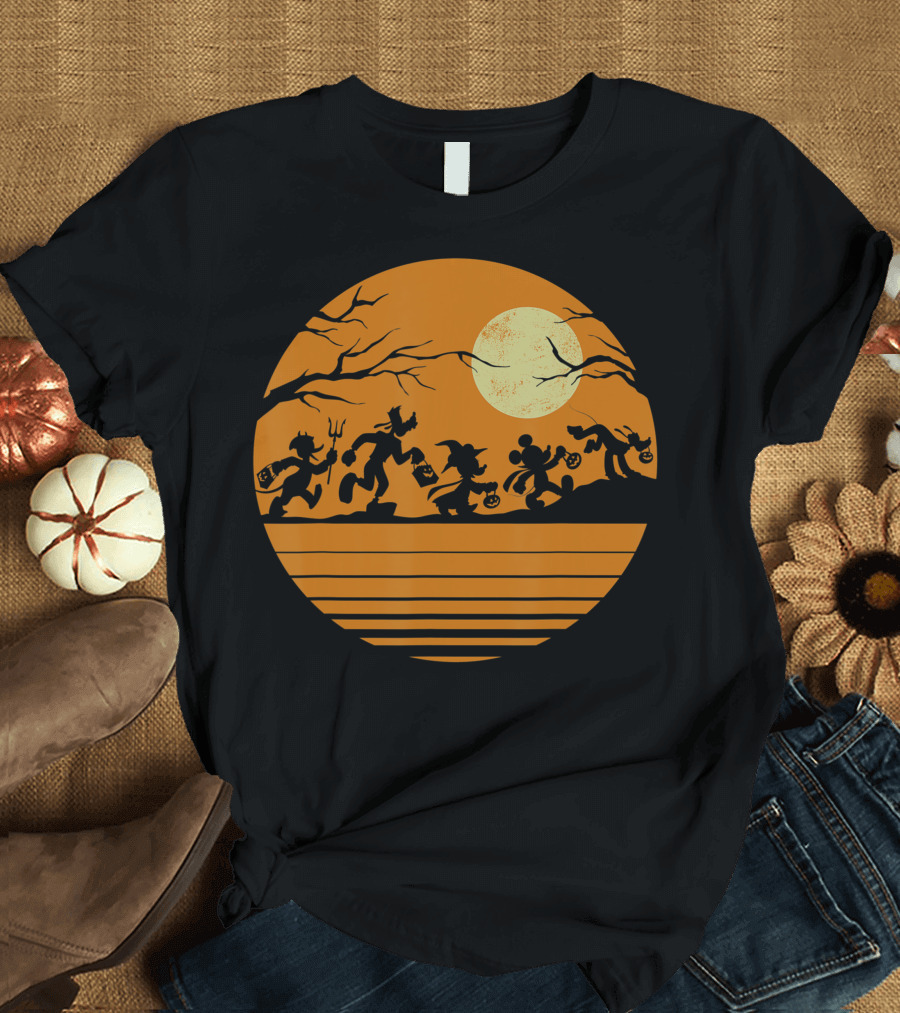 Disney Mickey Mouse And Friends Halloween Moonlight Adventure T-Shirt