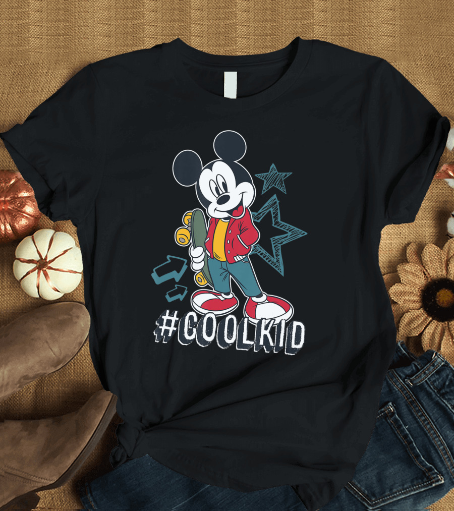 Mickey Mouse Skateboard Star #Coolkid Disney T-Shirt