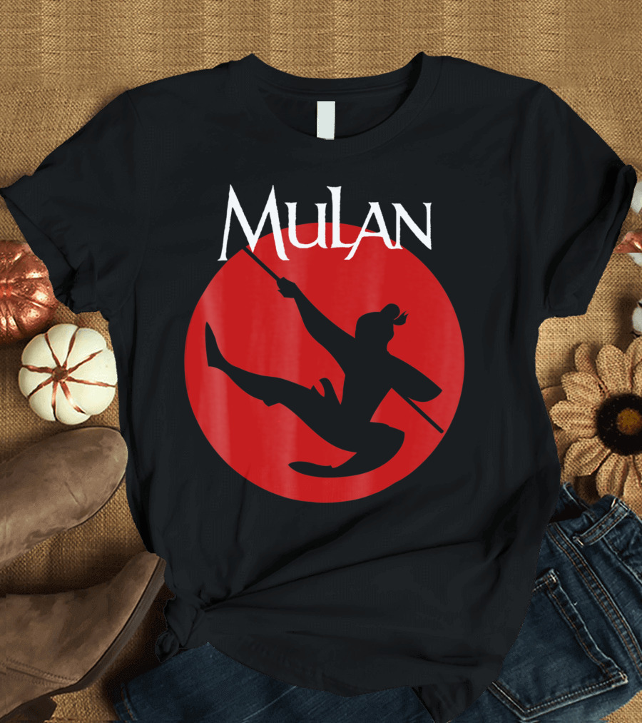 Mulan in Action Red Circle Disney T-Shirt