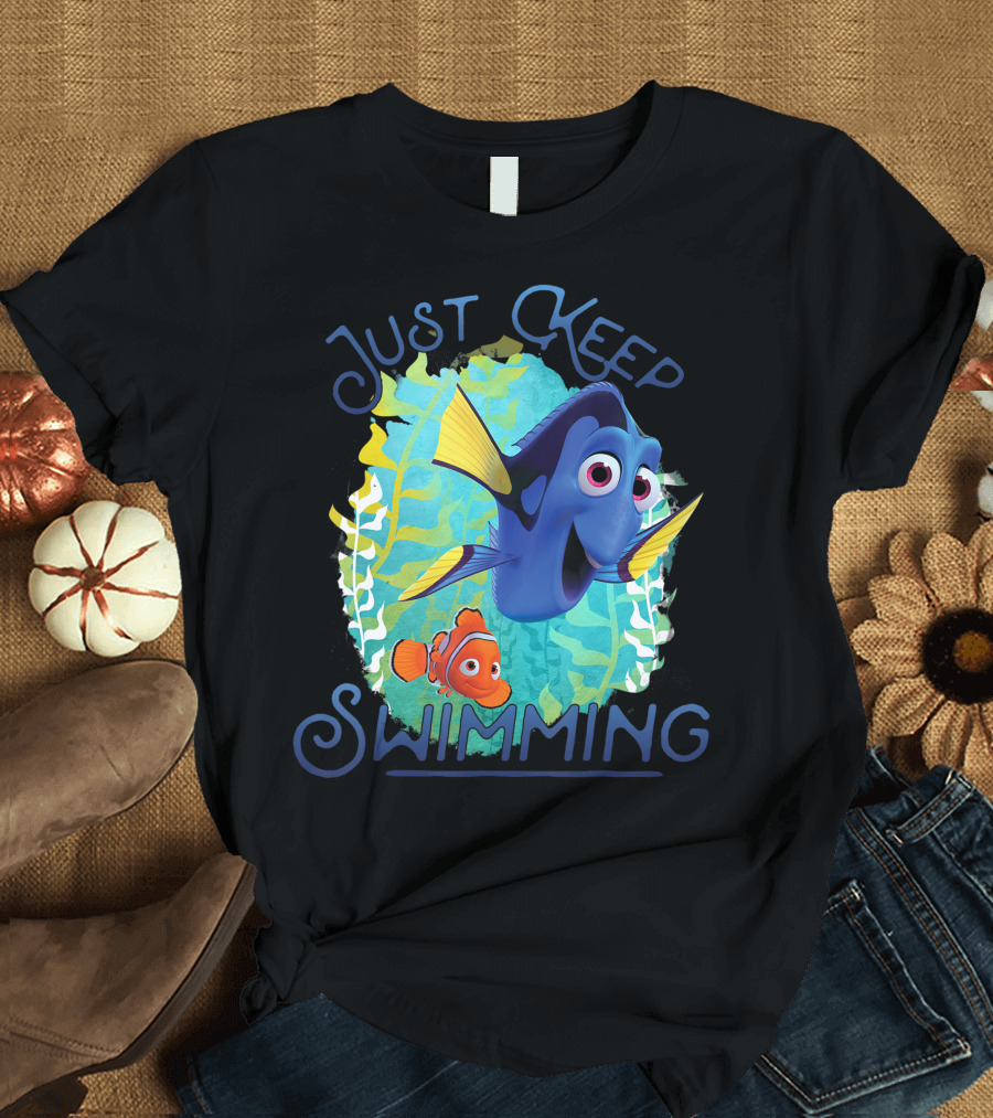 Just Keep Swimming Disney Pixar Finding Dory with Nemo T-Shirt
