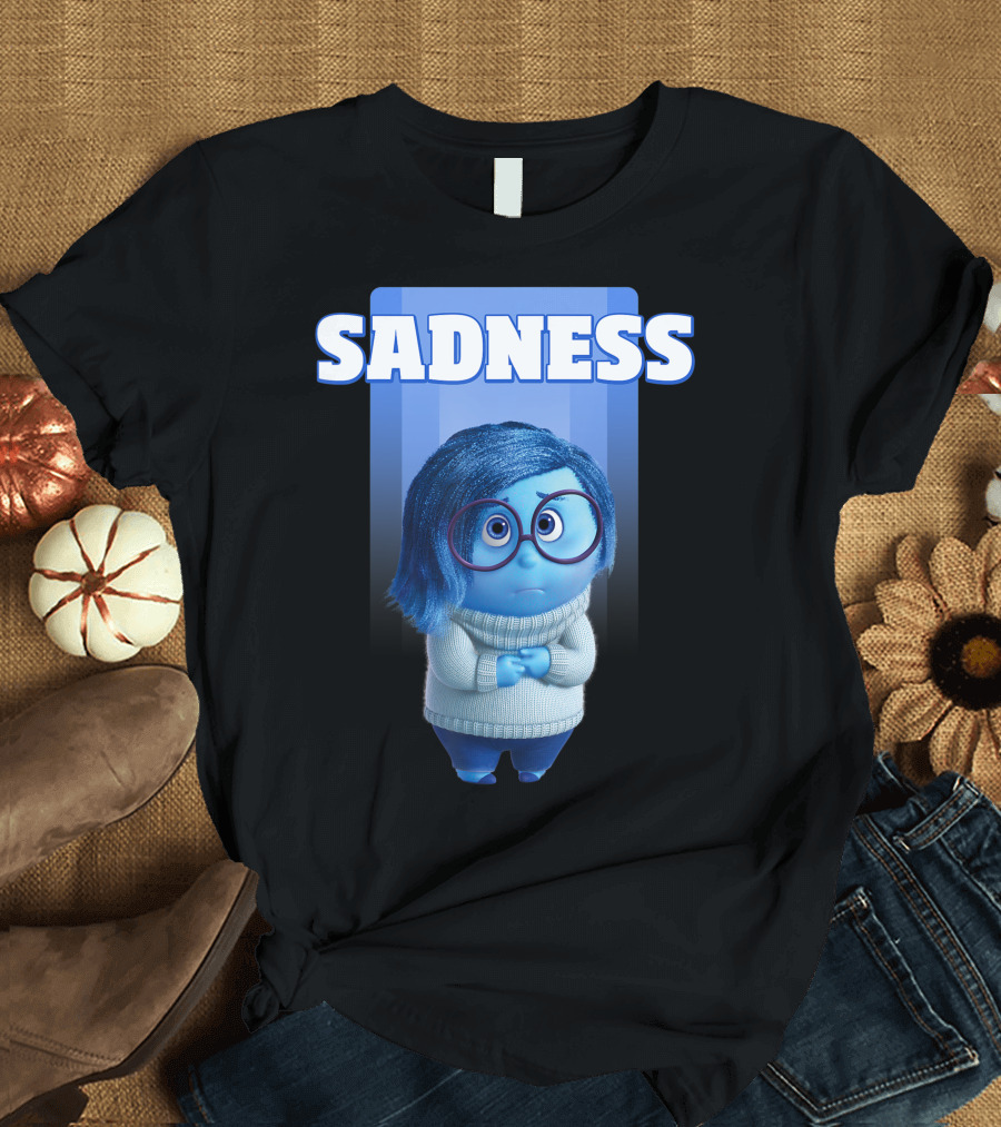 Disney Pixar Inside Out Sadness Character Blue Mood T-Shirt