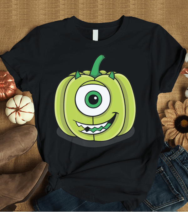 T-Shirt: Disney Pixar Monsters Inc Mike Green Pumpkin Face T-Shirt Disney Pixar Monsters Inc Mike Green Pumpkin Face T-Shirt