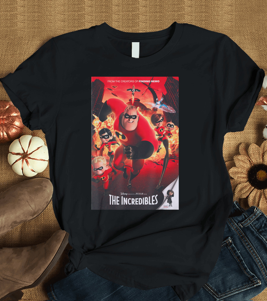 Disney Pixar The Incredibles Family Action Adventure Movie T-Shirt