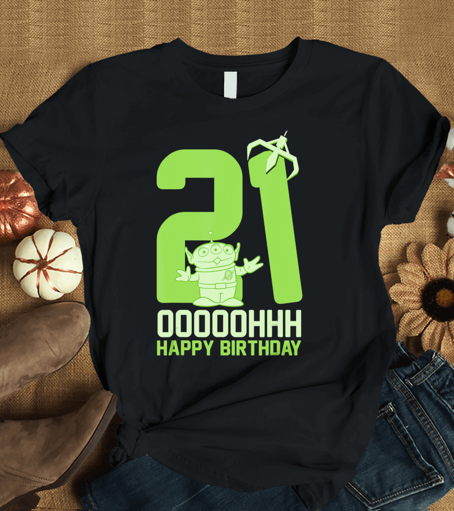 Disney Pixar Toy Story Alien 21 Ooooh Happy Birthday T-Shirt