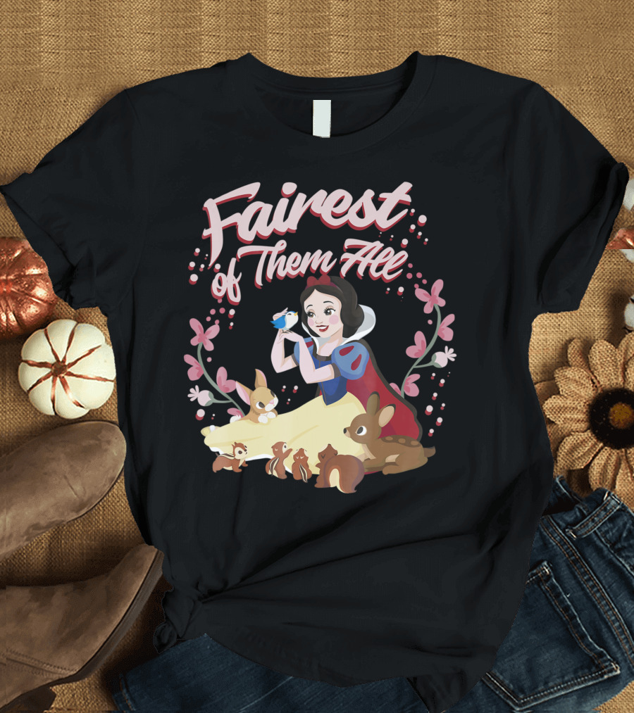 Fairest of Them All Snow White Floral Wreath Disney T-Shirt