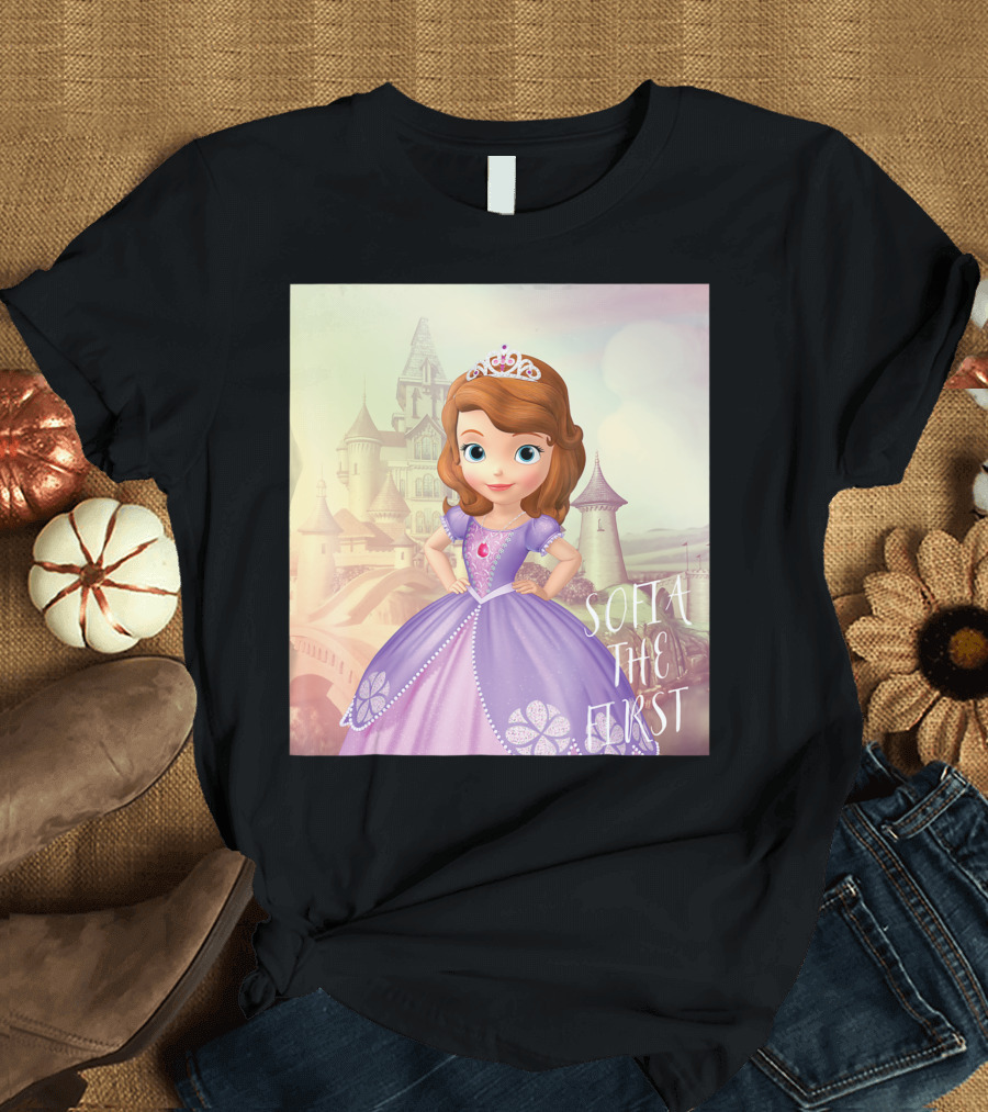Sofia The First Disney Princess with Castle Background T-Shirt