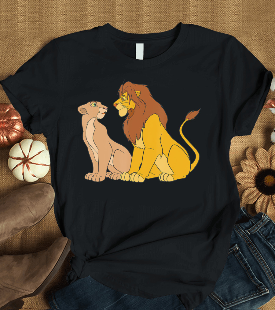 The Lion King Classic Simba Nala Illustration Disney Collection T-Shirt