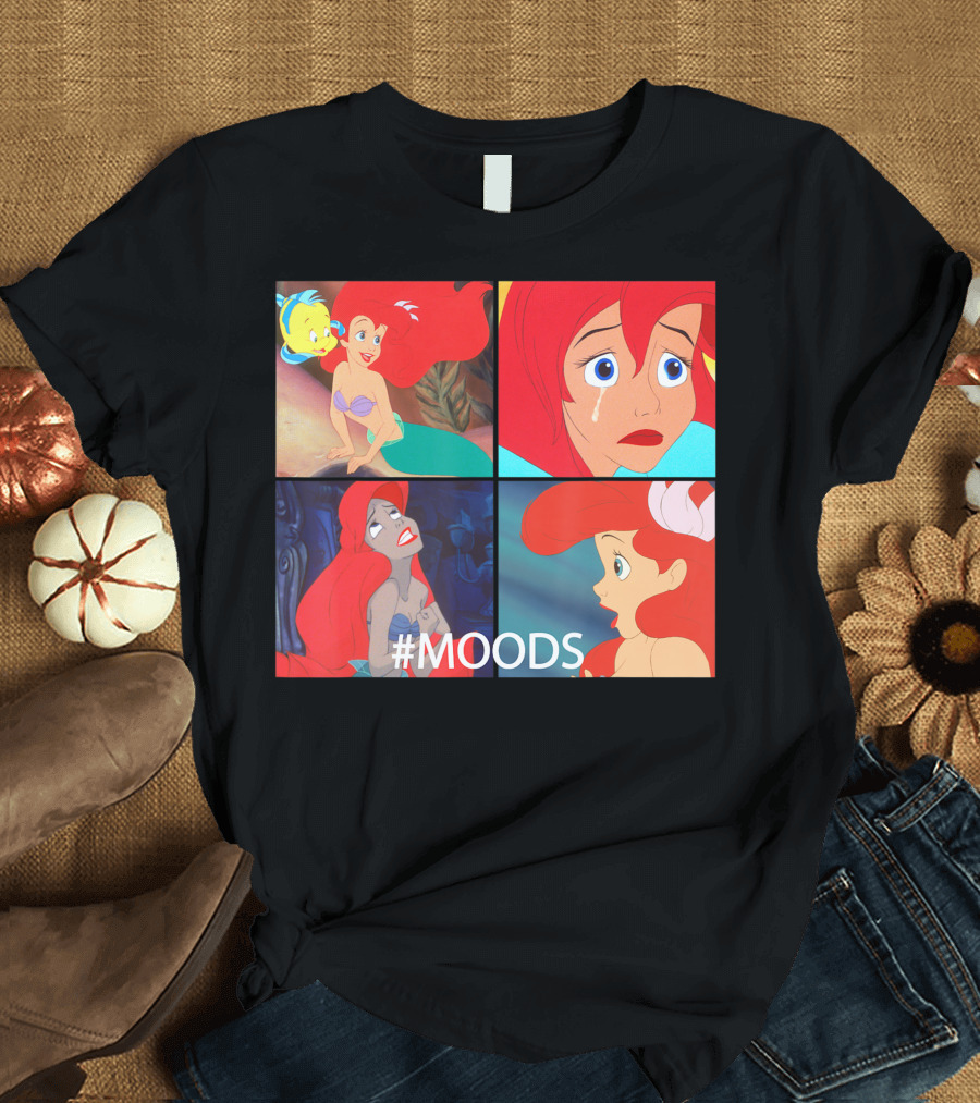 Disney The Little Mermaid Ariel #MOODS Panels T-Shirt