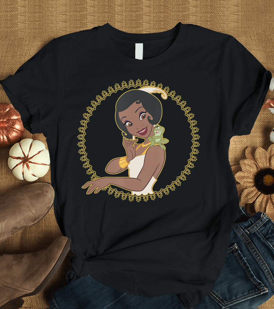 Disney The Princess And The Frog Tiana Naveen Art Deco Frame T-Shirt