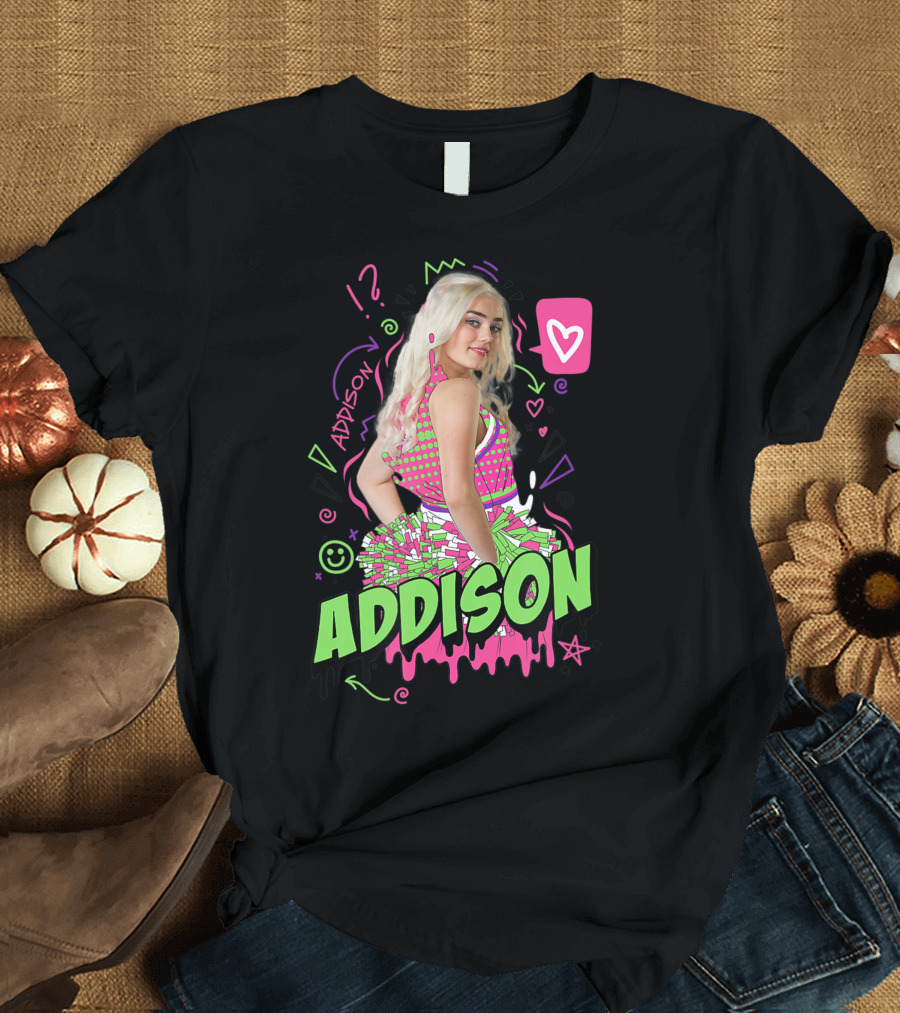 Addison Disney Zombies 2 Cheer Neon Pink and Green T-Shirt