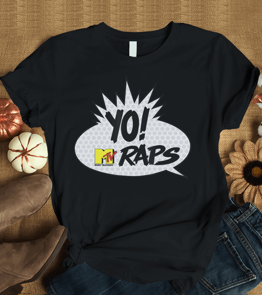 MTV Yo MTV Raps Music Television Comic Book Style Talk Bubble T-Shirt
