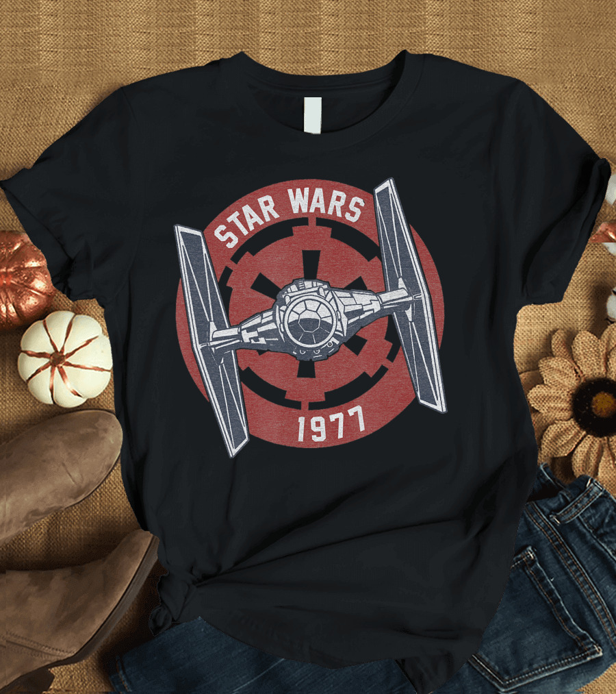Star Wars Tie Fighter Imperial 1977 Emblem Badge T-Shirt