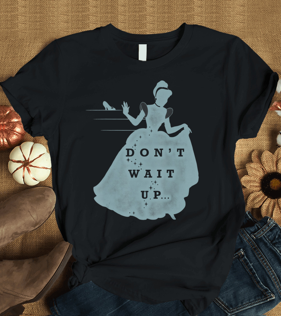 Disney Cinderella Don't Wait Up Glass Slipper T-Shirt
