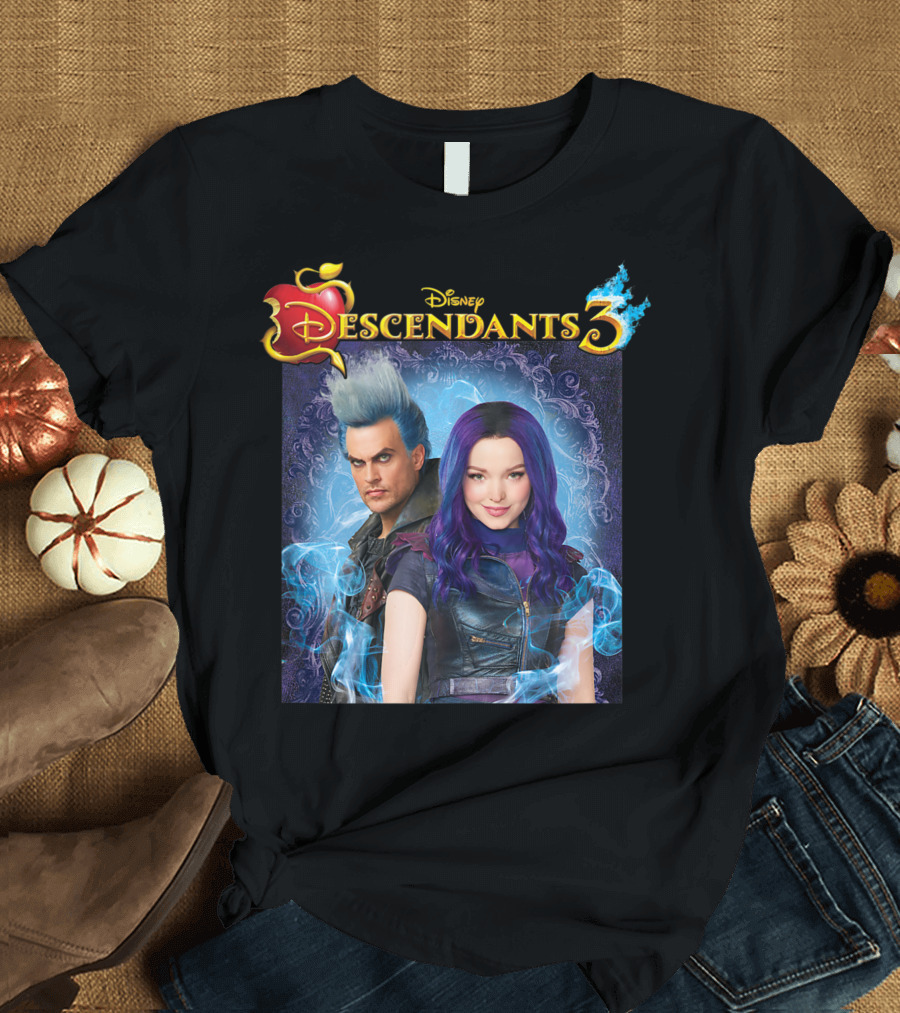 Disney Descendants 3 Hades Blue Flames Mal Magic T-Shirt