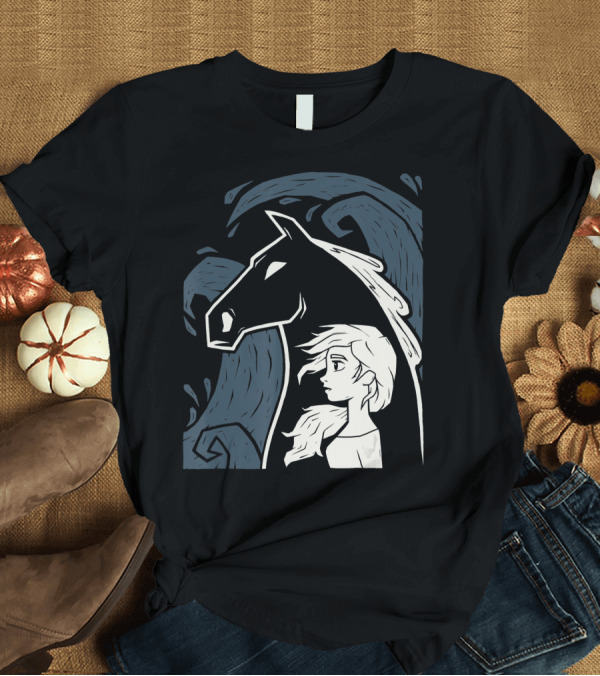 T-Shirt: Frozen 2 Elsa and The Nokk Water Spirit Adventure T-Shirt Frozen 2 Elsa and The Nokk Water Spirit Adventure T-Shirt