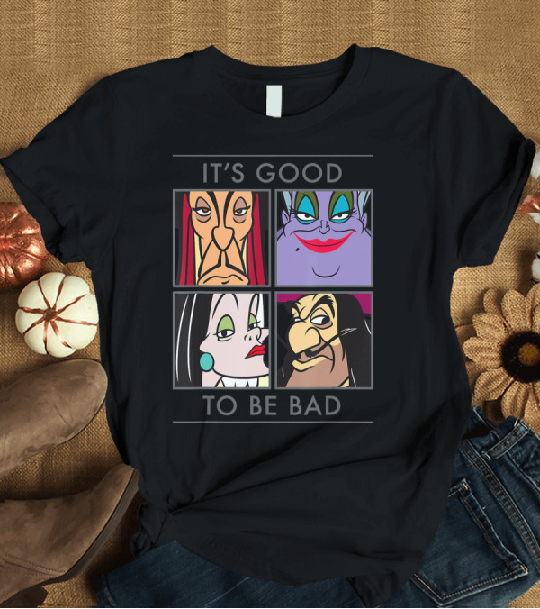 T-Shirt: It's Good To Be Bad Disney Villains Faces T-Shirt It's Good To Be Bad Disney Villains Faces T-Shirt