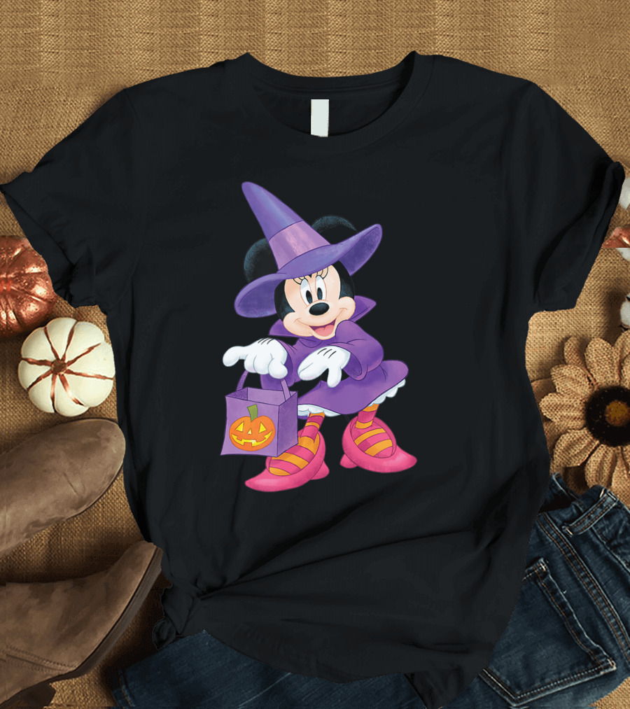 Disney Halloween Minnie Mouse Witch Costume Trick Or Treating T-Shirt