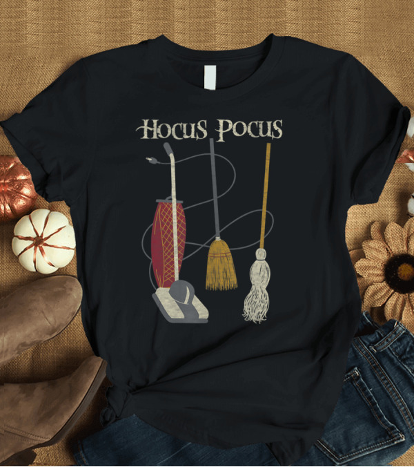 T-Shirt: Hocus Pocus Witch Vacuums Brooms and Mop Ride T-Shirt Hocus Pocus Witch Vacuums Brooms and Mop Ride T-Shirt