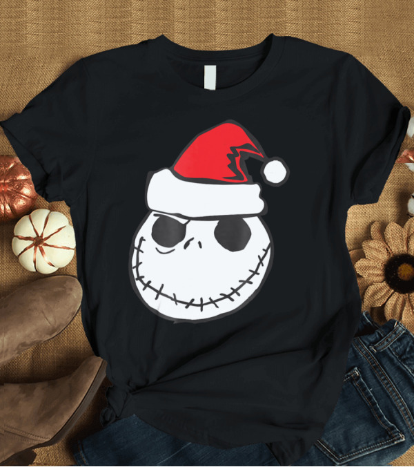 T-Shirt: Disney Jack Skellington Santa Hat T-Shirt Disney Jack Skellington Santa Hat T-Shirt