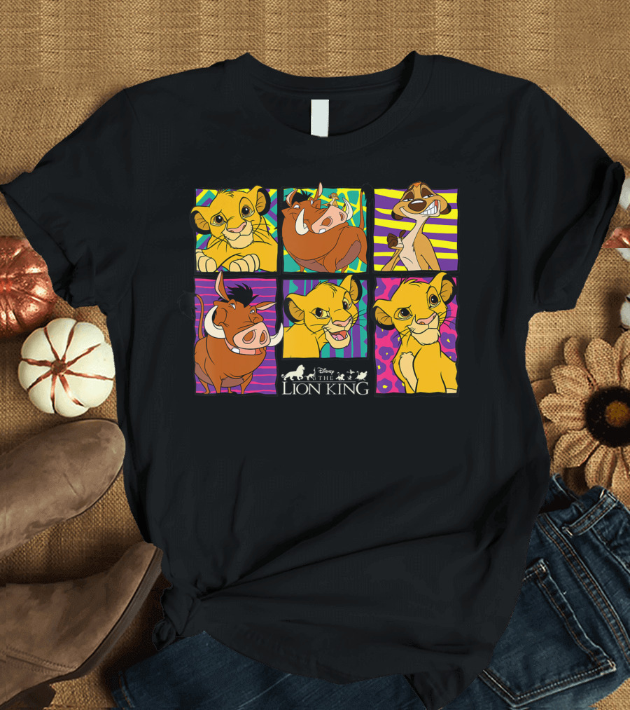 Disney The Lion King Classic Simba Pumbaa Timon Montage T-Shirt