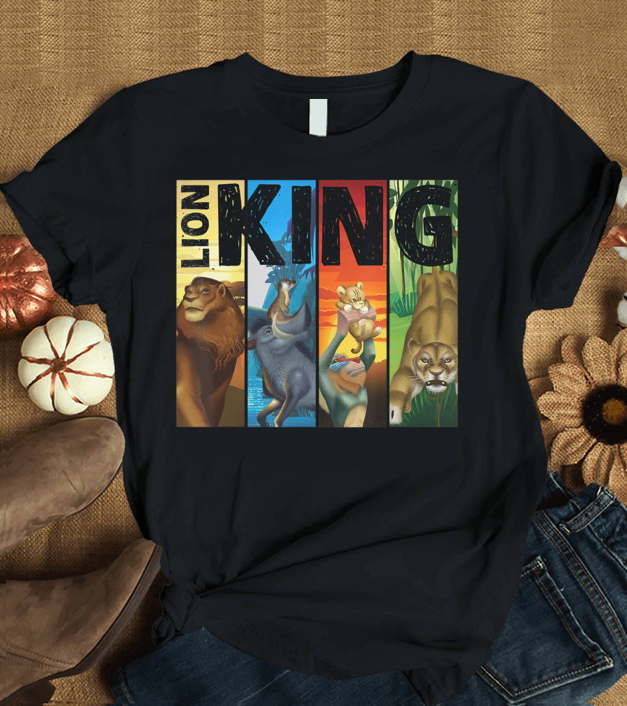Lion King Live Action Disney Styled Characters Box T-Shirt