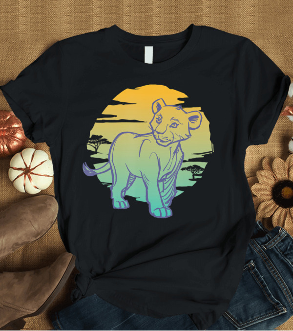 T-Shirt: Disney Lion King Live Action Young Nala Ombre Sunset Savannah T-Shirt Disney Lion King Live Action Young Nala Ombre Sunset Savannah T-Shirt