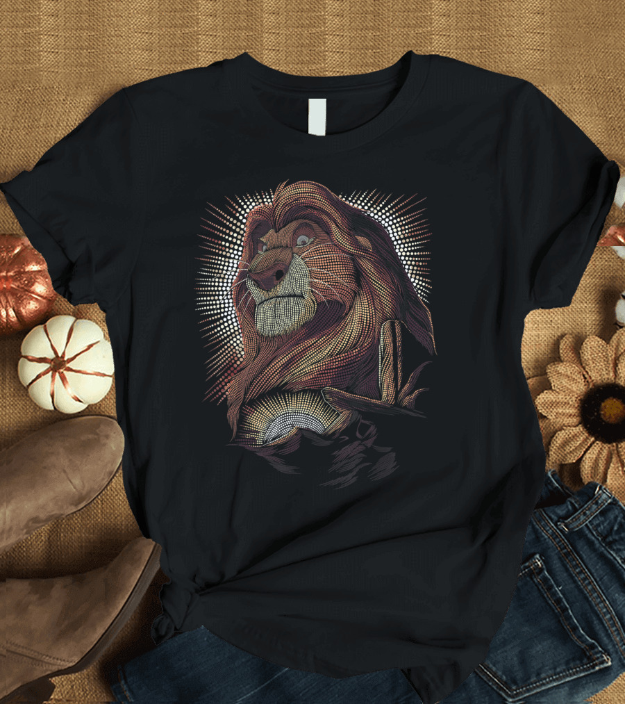 Disney Lion King Mufasa Pride Rock Dot Art Mufasa T-Shirt
