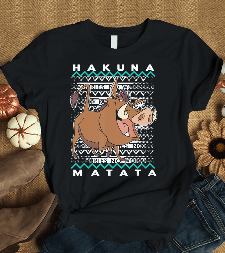 Disney Lion King Pumbaa Hakuna Matata No Worries T-Shirt