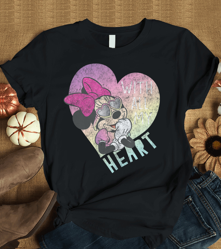 Disney Minnie Mouse With All My Heart T-Shirt