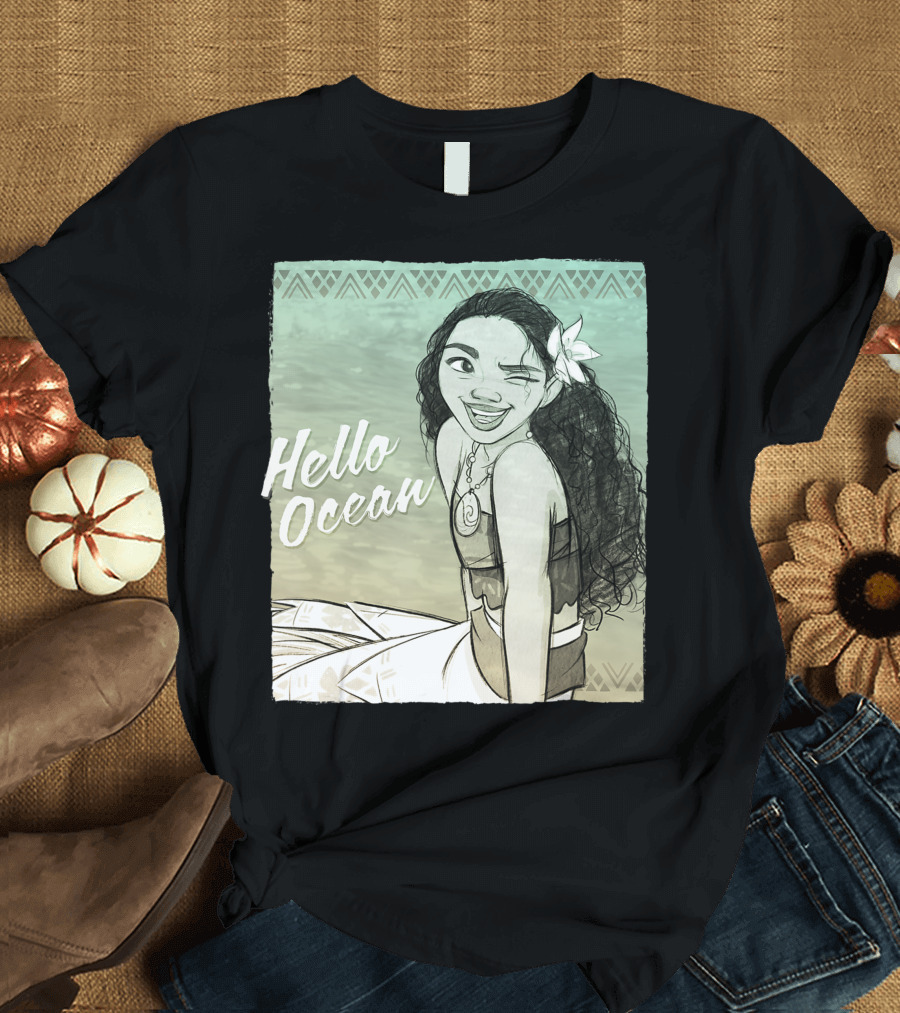 Disney Moana Hello Ocean Sketch T-Shirt