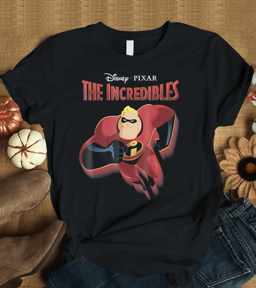 Disney Pixar The Incredibles Mr. Incredible in Dynamic Action Pose T-Shirt
