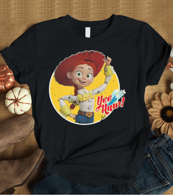 T-Shirt: Disney Pixar Toy Story 4 Cowgirl Jessie Yee Haw Excited Pose T-Shirt Disney Pixar Toy Story 4 Cowgirl Jessie Yee Haw Excited Pose T-Shirt