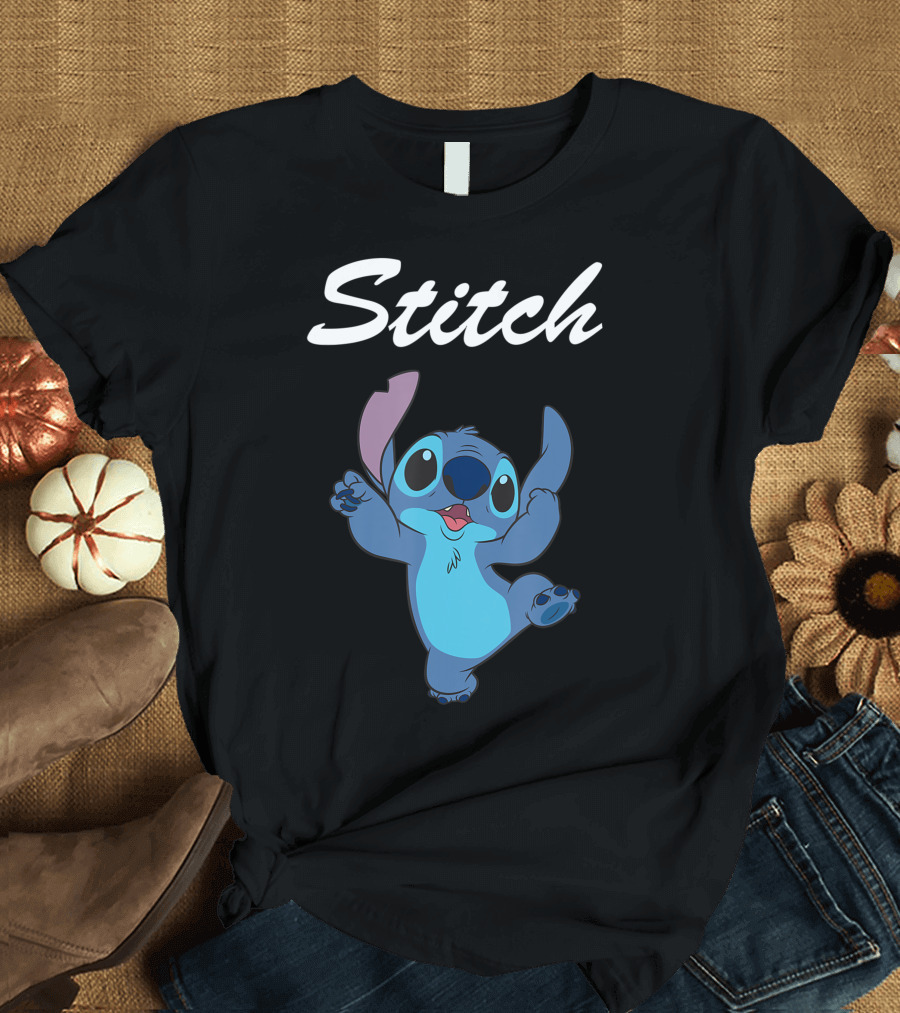 Disney Stitch Script Name Character Animation Image T-Shirt
