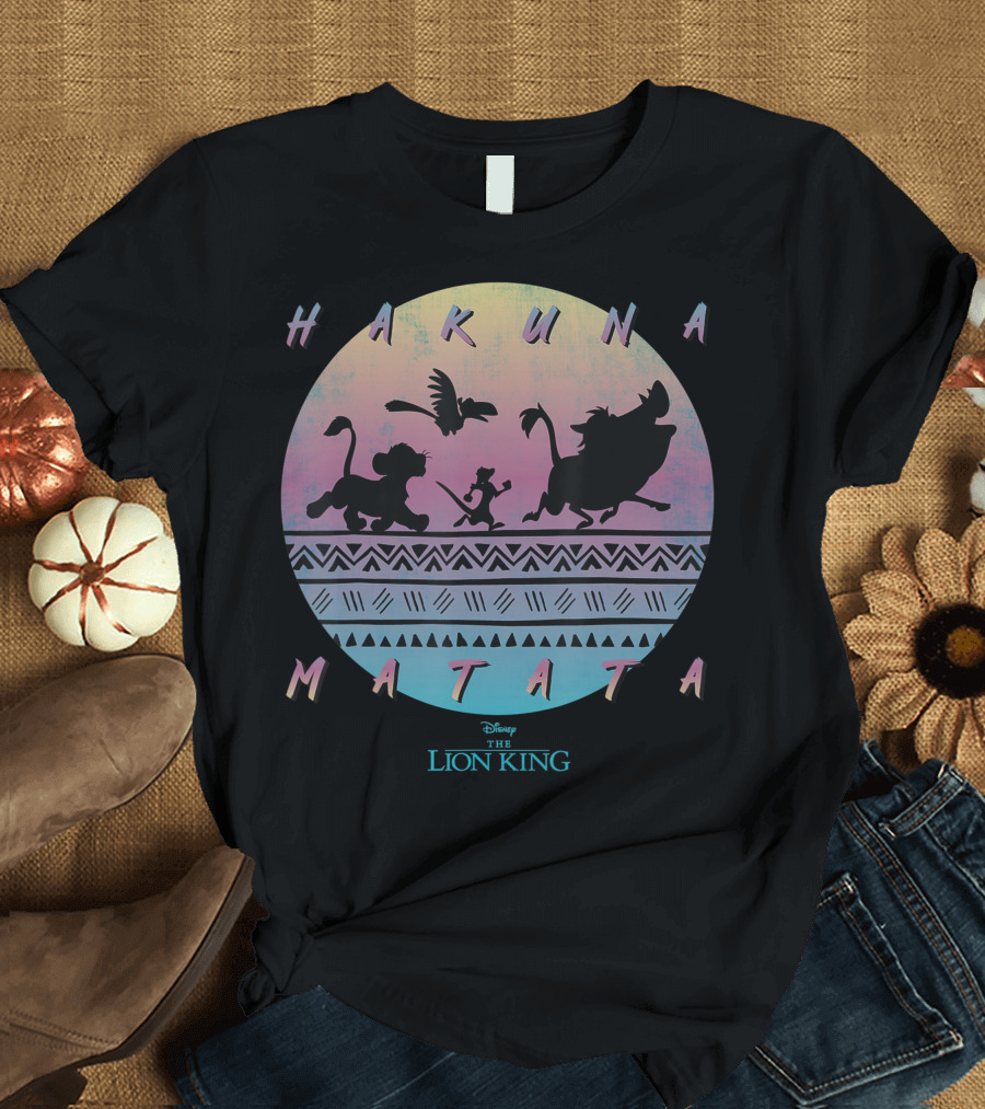Disney The Lion King Hakuna Matata 90S Circle Simba Timon Pumbaa T-Shirt