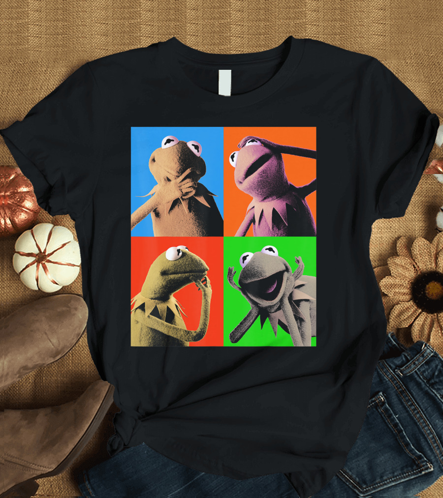 Disney The Muppets Kermit The Frog Pop Art Style Squares T-Shirt