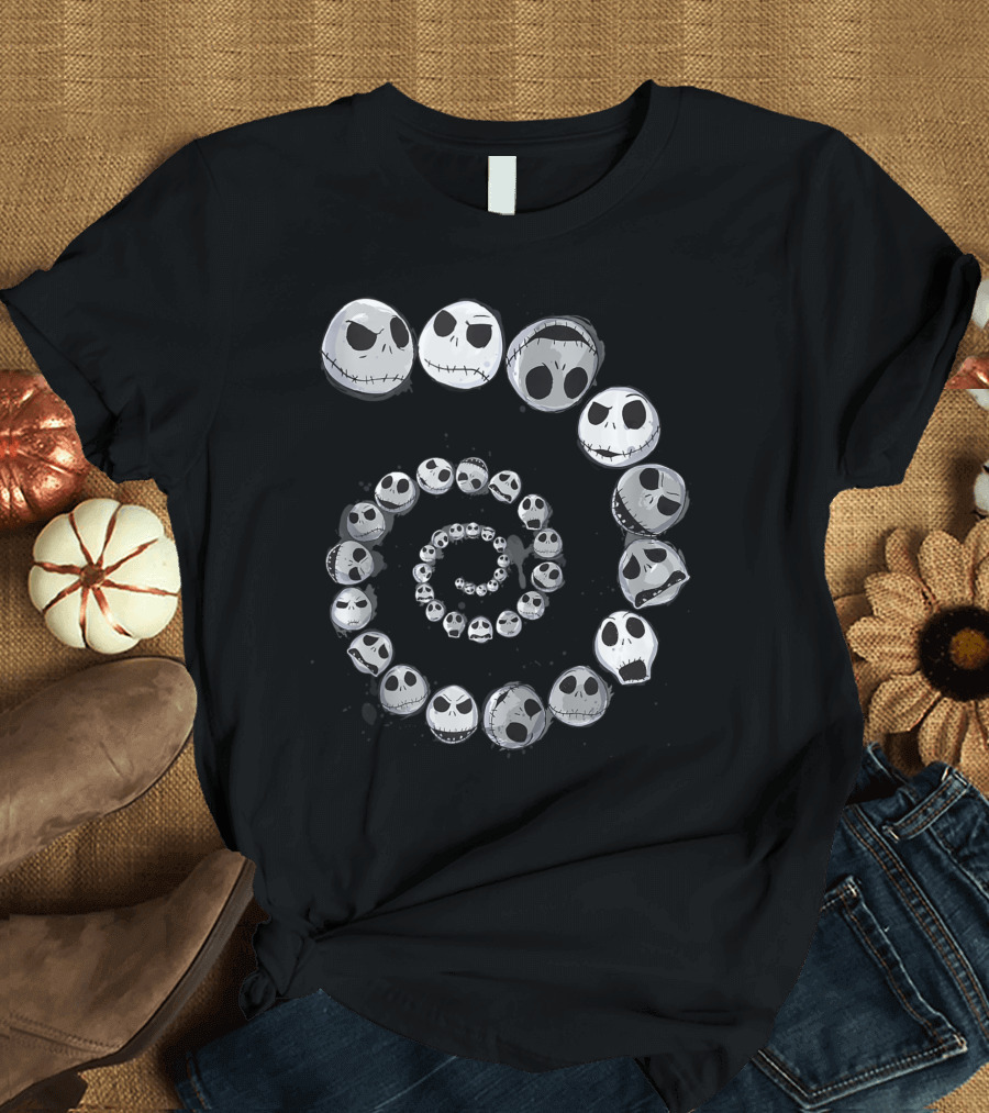 Disney The Nightmare Before Christmas Jack Skellington Emotional Expressions Spiral T-Shirt