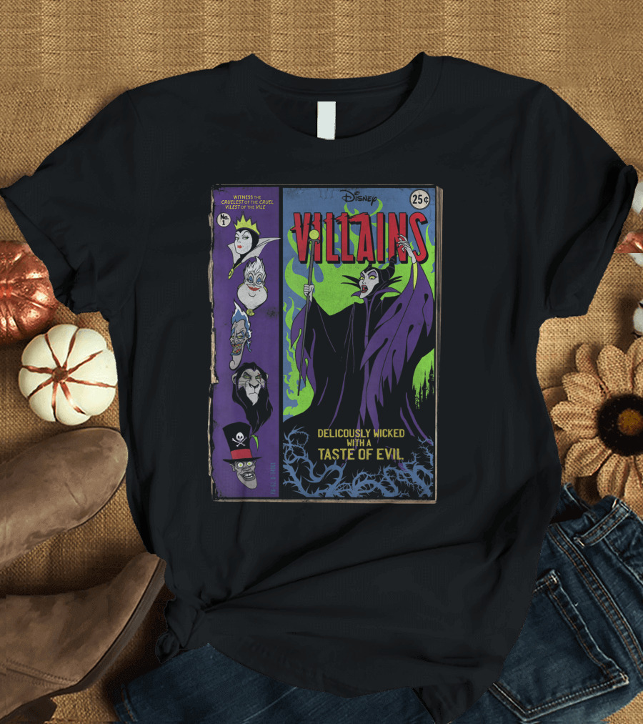 Disney Villains Collection of the Cruel Witness Wicked Taste of Evil T-Shirt