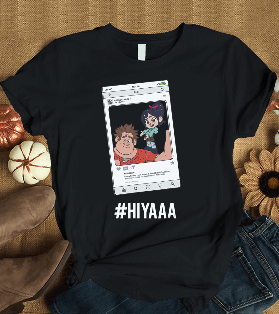Wreck It Ralph Vanellope Hiyaaa Selfie Screenshot Instagram Post T-Shirt