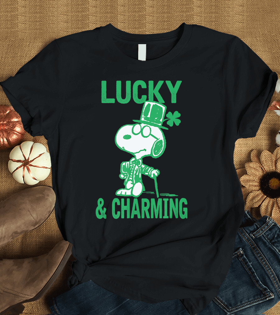 Peanuts Snoopy St Patricks Day Lucky and Charming T-Shirt