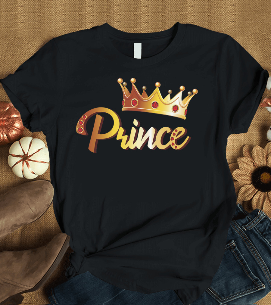 Prince Family Matching Royal Prince Gold Crown T-Shirt
