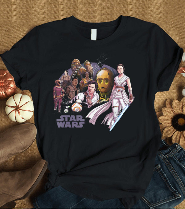 T-Shirt: Star Wars Rise Of Skywalker Rebellion Character Group Collage T-Shirt Star Wars Rise Of Skywalker Rebellion Character Group Collage T-Shirt