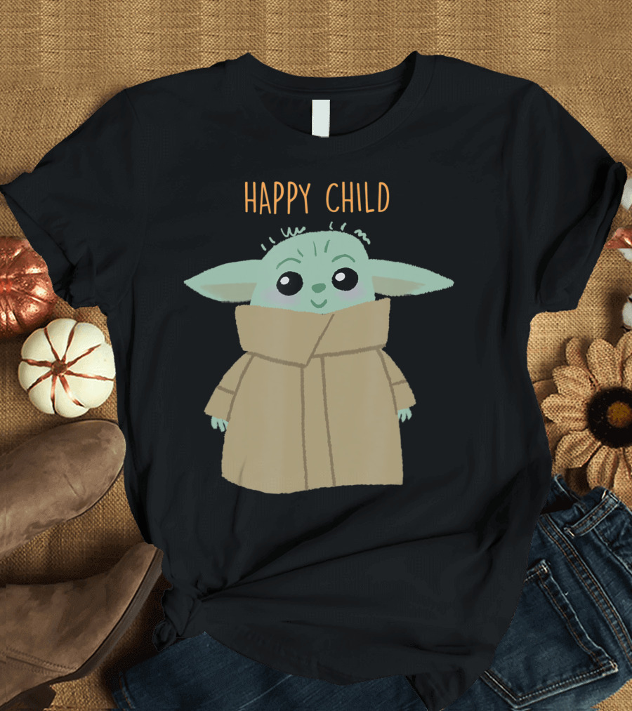 Star Wars The Mandalorian Happy Child Yoda T-Shirt